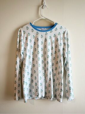 New Lake Floral Long Sleeve Pajama Top Sz Medium